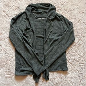 Zara Wool Blend Cardigan Preppy Minimalist Capsule Loungewear Size L